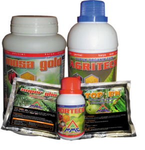 Teknologi organik MMC; Mosa Gold, Agritech, Hortech, Super Glio, Hortech, Top BN