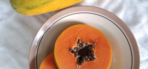 Tekstur Dalam Pepaya Merah Delima Berbentuk Bintang